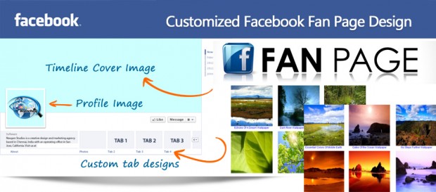 customized facebook fan page design