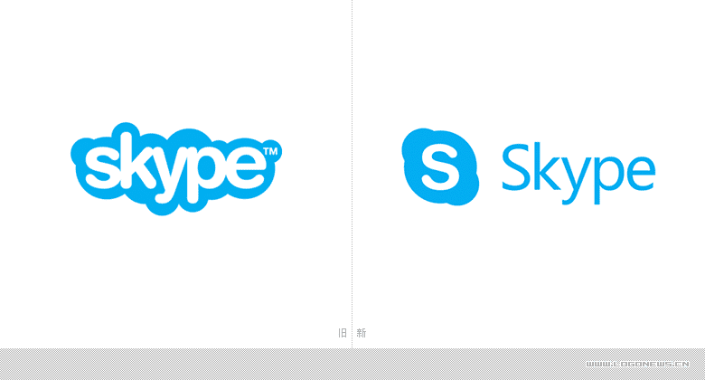 微软通信应用软件Skype大改版的同时还调整了自己的LOGO