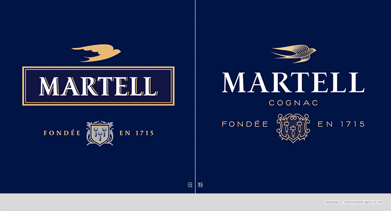 有着300多年历史的马爹利 （Martell）换了LOGO和新包装