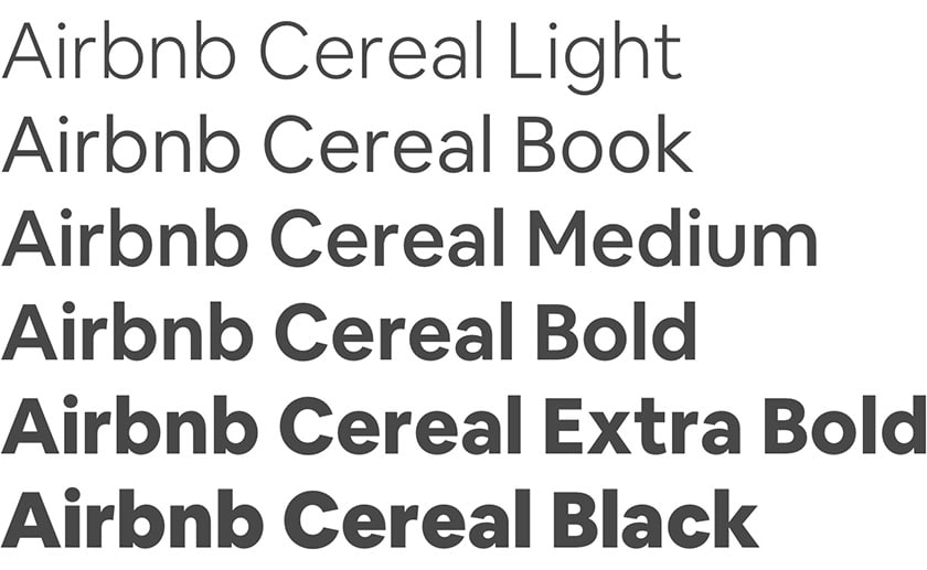 讓品牌更統一，愛彼迎Airbnb推出品牌專用字體“Cereal”（可下載）