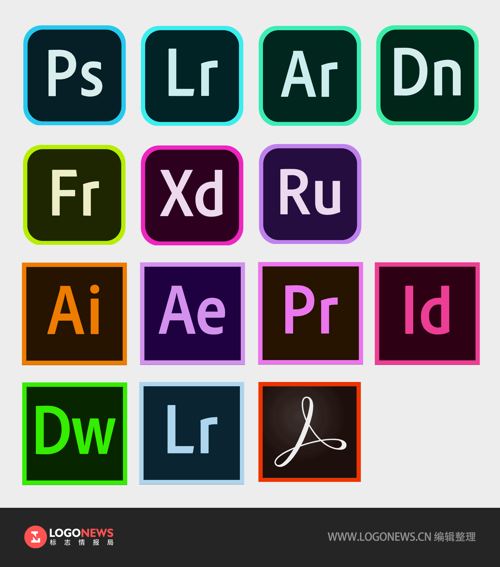 Adobe更新品牌LOGO，包括旗下所有產品圖標換新！ 10