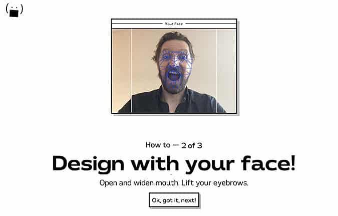 互動項目Your Typeface 用臉來設計字體