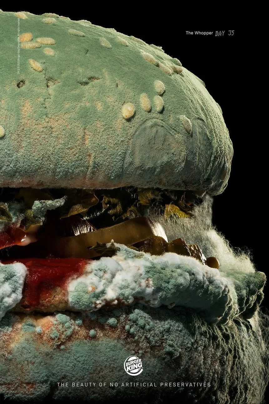 發霉的漢堡做廣告，快餐巨頭這般噁心自己，漢堡王演的是哪一出？ AD518.com 最設計 7