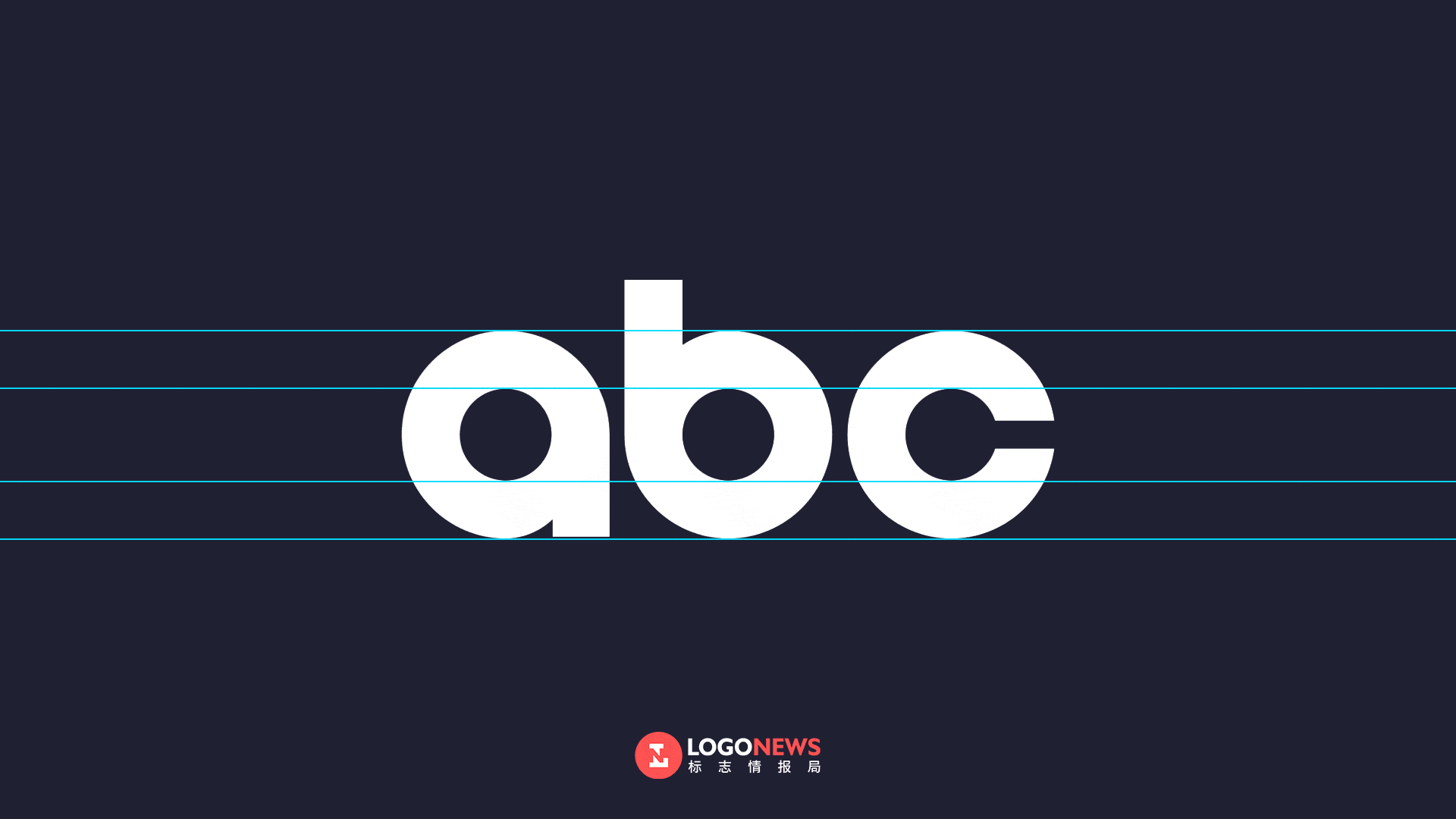 美國ABC廣播電台更新LOGO，調整了字母與圓點比例 3