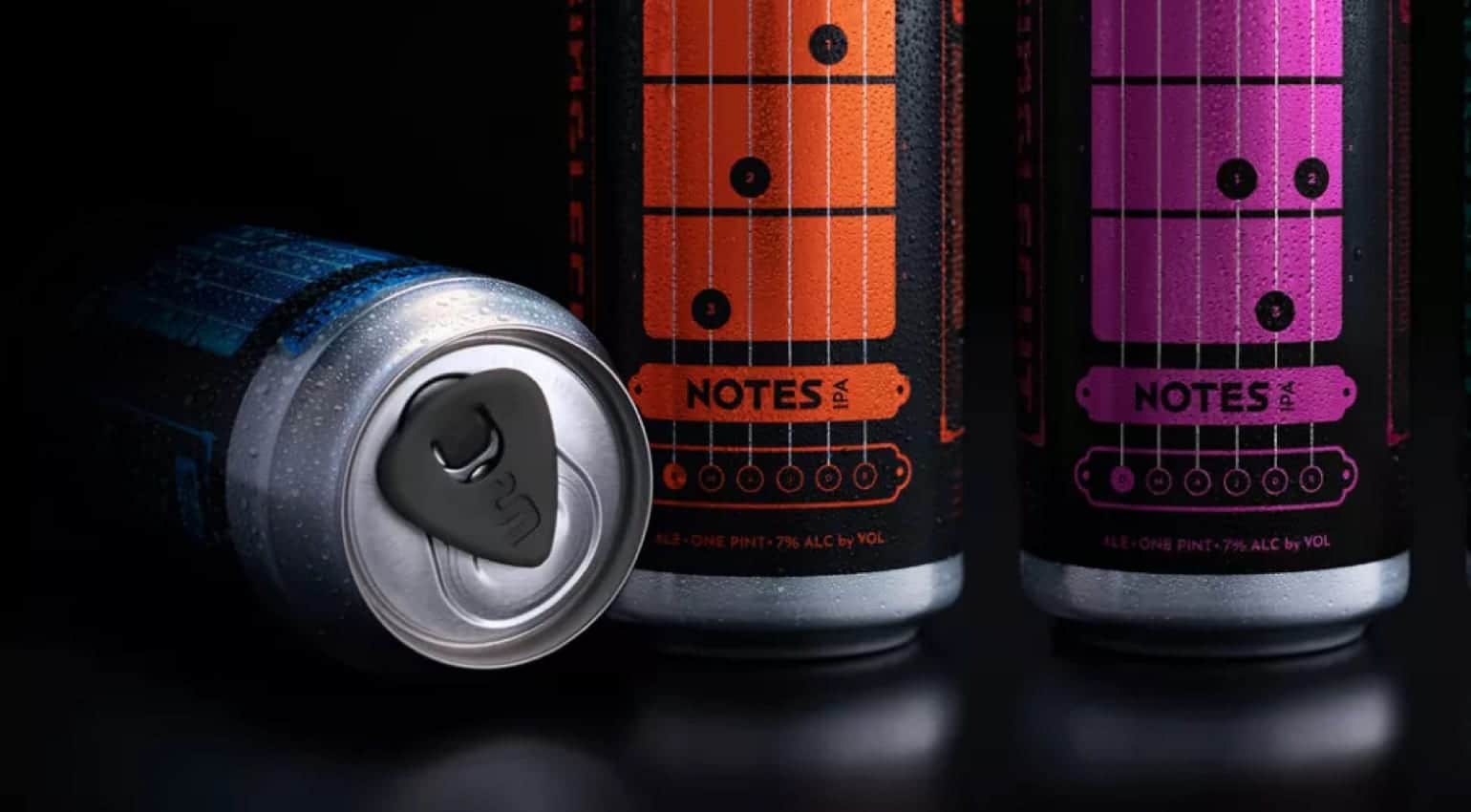 加拿大啤酒品牌SingleCut创意吉他啤酒罐