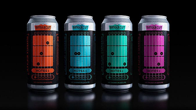 加拿大啤酒品牌SingleCut創意吉他啤酒罐