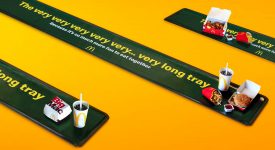 比利時麥當勞推出了世界最長的食物拖盤