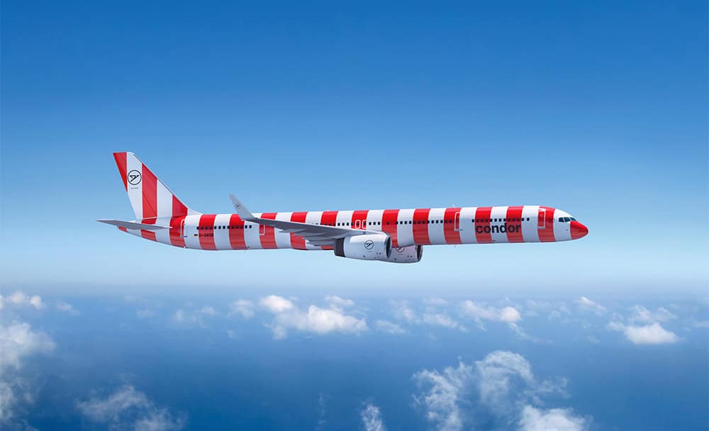 神鷹航空Condor 品牌重塑:5色條紋塗裝與假期識別設計 | 品牌癮-法博思品牌顧問