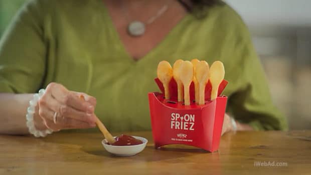 亨氏番茄醬美國炸薯條日宣傳創意勺子薯條