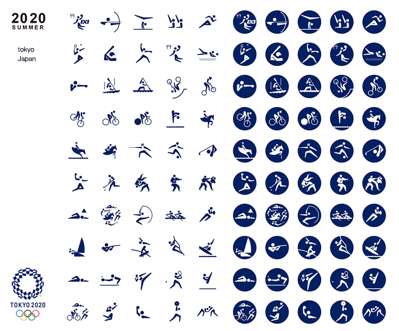 2024年巴黎奧運會公佈62個全新運動圖標和視覺標識系統 30