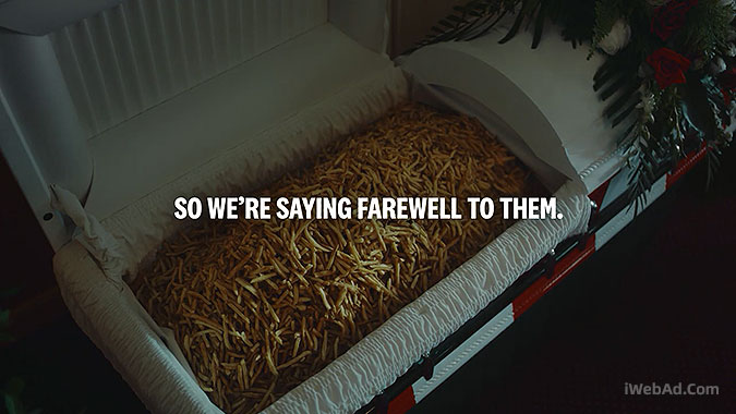 加拿大肯德基宣傳活動舊薯條葬禮